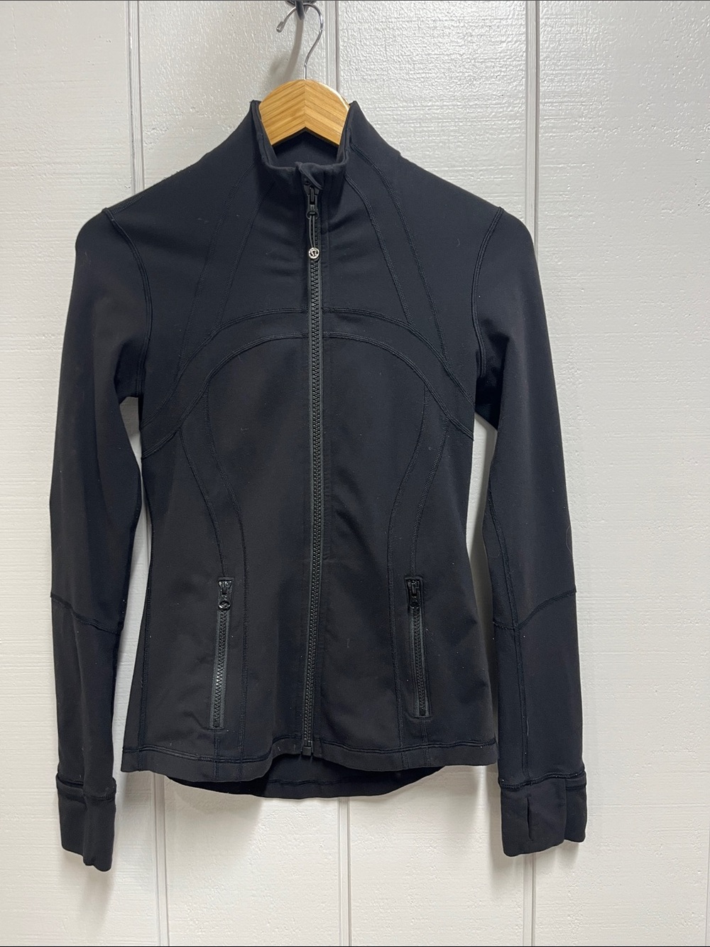 lululemon athletica Black Zip-Up Athletic Bomber Jacket